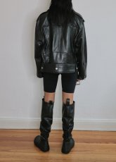 画像14: 【取り寄せ専用】［STAND STUDIO］ Isobelle Biker Leather Jacket バイカーレザージャケット - Black (14)