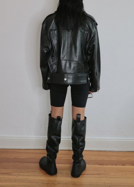 画像14: 【Pre-Order】［STAND STUDIO］ Isobelle Biker Leather Jacket バイカーレザージャケット - Black (14)