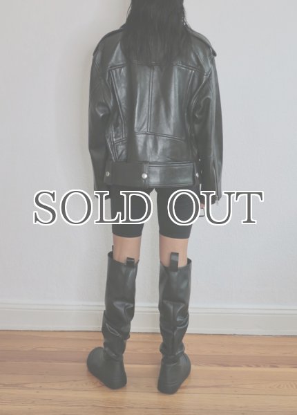 画像14: ［STAND STUDIO］ Isobelle Biker Leather Jacket バイカーレザージャケット - Black (14)