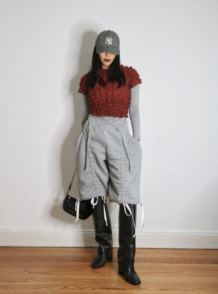 画像11: CELESTE BURGOYNE - DRAWSTRING BLOOMERS ドローストショーツ - GREY (11)