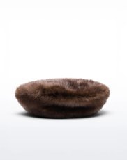 画像1: ［STAND STUDIO］Solene Fur Beret エコファーベレー帽 - Brown (1)