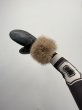画像2: ［STAND STUDIO］Jane Mittens  ファー付きミトングローブ - Black/Natural (2)