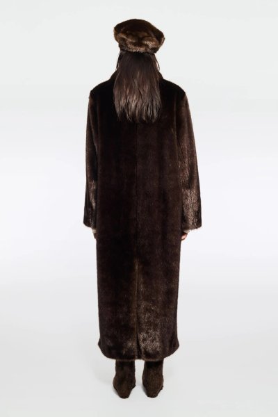 画像5: ［STAND STUDIO］Solene Fur Beret エコファーベレー帽 - Brown (5)