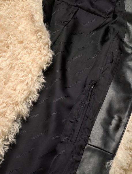 画像12: ［STAND STUDIO］Carolina Coat  カーリーエコファーコート - Off White (12)