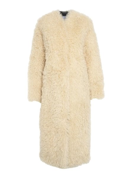 画像1: ［STAND STUDIO］Carolina Coat  カーリーエコファーコート - Off White (1)