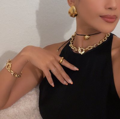 画像2: BIKO - Chloe Collar クロエ チェーンネックレス - Gold