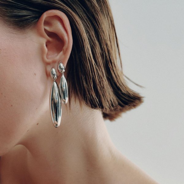 画像6: BIKO - Small Ember Drops  ドロップリンクピアス Gold / Silver (6)