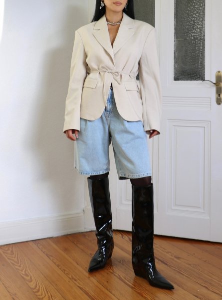 画像9: NORR - Kamin String Blazer ストリングウエストブレザー - Light Beige (9)