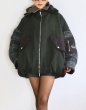 画像1: ［RAVE REVIEW］BILLIE BOMBER JACKET - DARK GREEN x GREY CHECK (1)