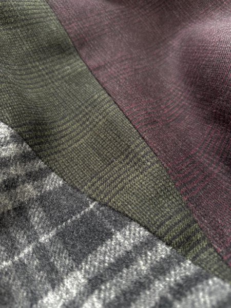 画像16: ［RAVE REVIEW］BILLIE BOMBER JACKET - DARK GREEN x GREY CHECK (16)