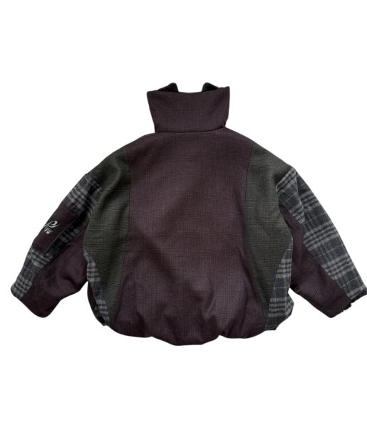 画像10: ［RAVE REVIEW］BILLIE BOMBER JACKET - DARK GREEN x GREY CHECK (10)