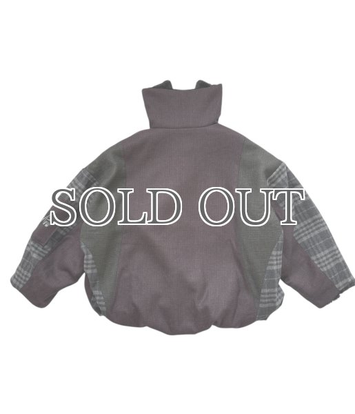 画像10: ［RAVE REVIEW］BILLIE BOMBER JACKET - DARK GREEN x GREY CHECK (10)