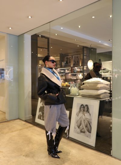 画像2: 【40%OFF】［STAND STUDIO］ Kathini Jacket フェイクシアリングジャケット - Black/Off White