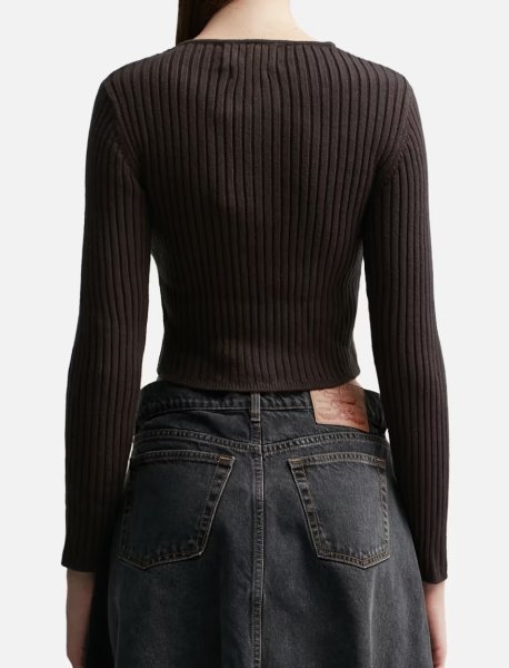 画像7: 【50%OFF】［HOUSE OF SUNNY］Chocolate Peggy  脱着ボア付きジップアップニット - Brown (7)