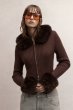 画像11: 【50%OFF】［HOUSE OF SUNNY］Chocolate Peggy  脱着ボア付きジップアップニット - Brown (11)
