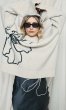 画像9: 【ANOTHER GIRL】Cream Floral Intarsia Oversized Jumper / オーバーサイズニットトップ (9)