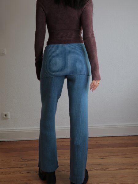 画像8: 【ANOTHER GIRL】Fold-Over Ribbed Trousers / フォールドオーバーリブパンツ (8)