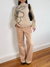 画像14: 【ANOTHER GIRL】Cream Floral Intarsia Oversized Jumper / オーバーサイズニットトップ (14)