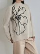画像2: 【ANOTHER GIRL】Cream Floral Intarsia Oversized Jumper / オーバーサイズニットトップ (2)