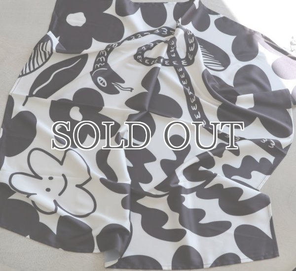 画像6: ARDE - PSYCHO FLOWER scarf (70 x 70cm) (6)