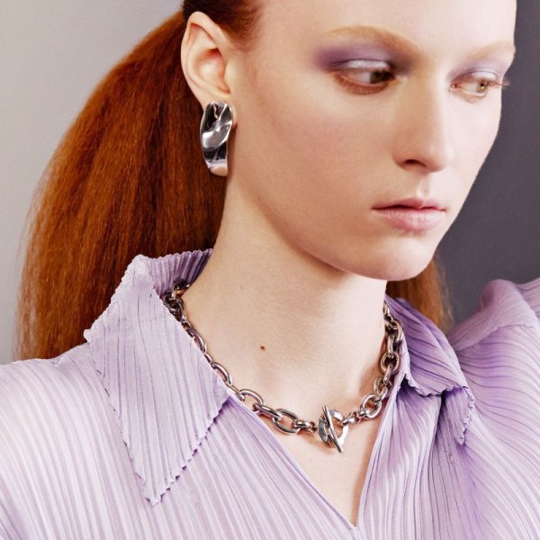画像4: BIKO - Chloe Collar クロエ チェーンネックレス - Silver (4)