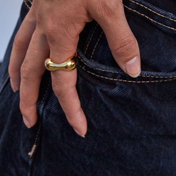 画像2: BIKO - Contour Ring コントアーリング- Gold (2)