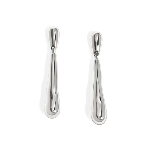 画像1: BIKO - Drip Drops - Medium - ドロップリンクピアス Gold / Silver (1)