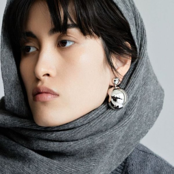 画像1: BIKO - Filomena Drops フィロメナ ダブルドロップピアス - Silver (1)