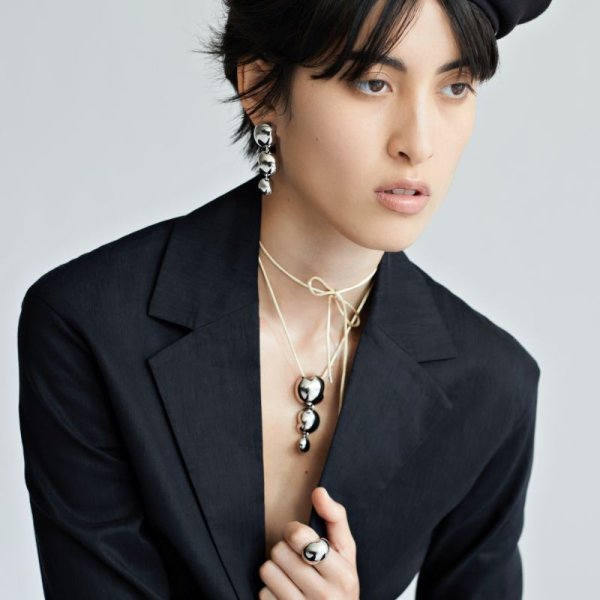 画像4: BIKO - Gisele Drops - ジゼルドロップピアス - Silver (4)