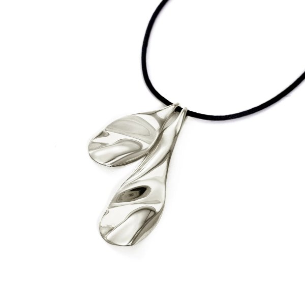 画像2: BIKO -  Margot Tie Necklace マーゴットコードネックレス - Silver (2)