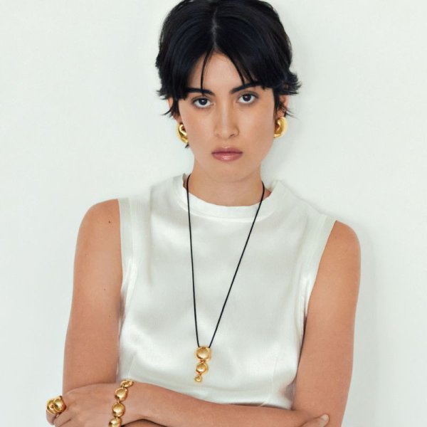 画像4: BIKO - Nicola Studs - Large ニコラ スタッズピアスL - Gold (4)