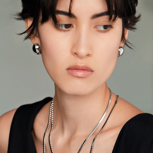 画像3: BIKO - Nicola Studs - Medium ニコラ スタッズピアスM - Silver (3)