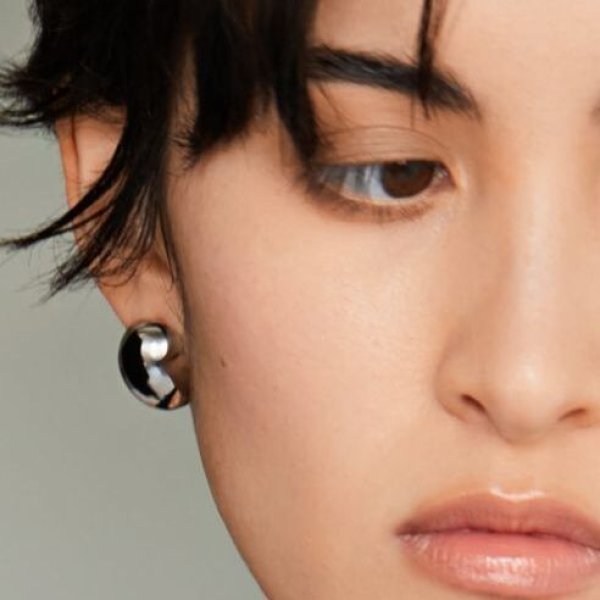 画像1: BIKO - Nicola Studs - Medium ニコラ スタッズピアスM - Silver (1)