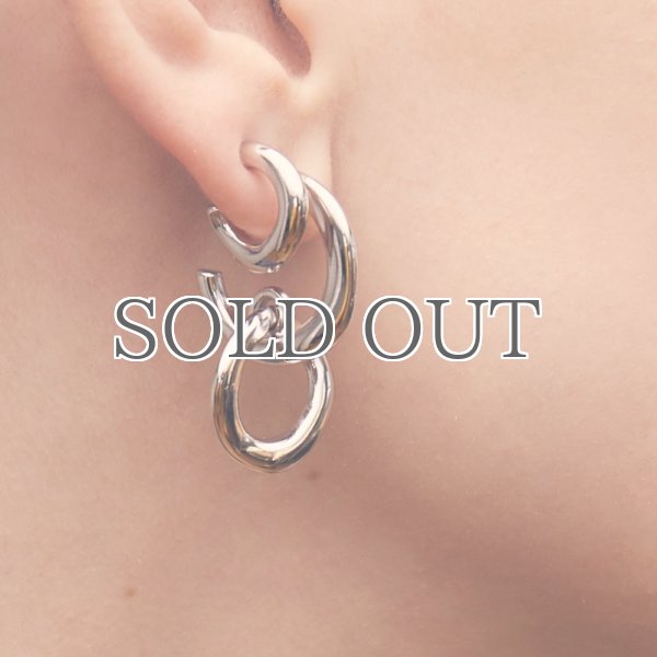 画像3: BIKO - Pia Hoops ダブルフープピアス - Silver (3)