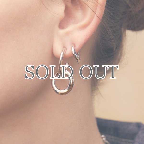 画像4: BIKO - Pia Hoops ダブルフープピアス - Silver (4)