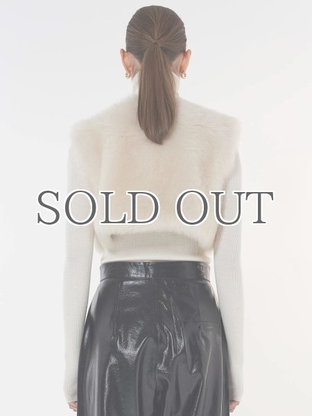 画像6: 【BLOSSOM H COMPANY】SHEARL LAMB VEST／ラムファーベスト [IVORY] (6)