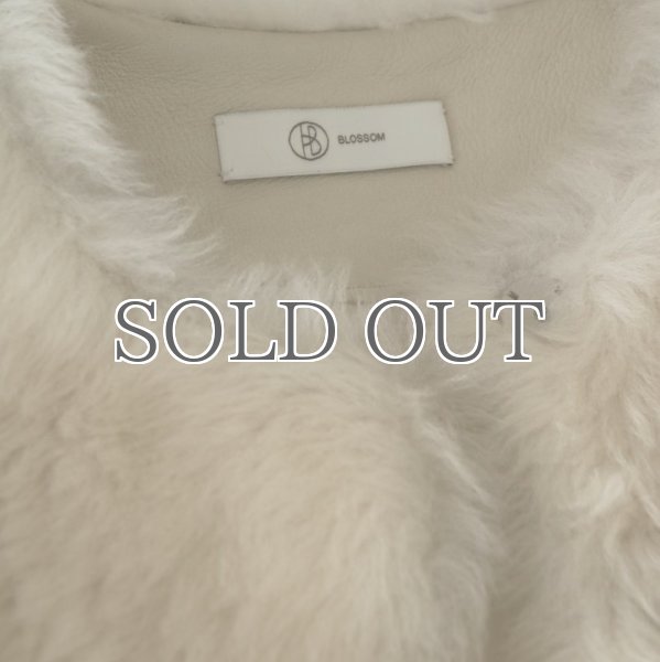 画像11: 【BLOSSOM H COMPANY】SHEARL LAMB VEST／ラムファーベスト [IVORY] (11)