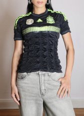 画像4: CELESTE BURGOYNE - THE RUCHED SPORTS TEE バブルスポーツTシャツ - BLACK (4)