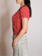 画像7: CELESTE BURGOYNE - THE RUCHED SPORTS TEE バブルスポーツTシャツ - RED (7)