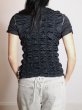画像5: CELESTE BURGOYNE - THE RUCHED SPORTS TEE バブルスポーツTシャツ - BLACK (5)
