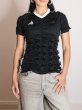 画像3: CELESTE BURGOYNE - THE RUCHED SPORTS TEE バブルスポーツTシャツ - BLACK (3)