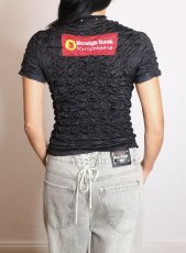 画像5: CELESTE BURGOYNE - THE RUCHED SPORTS TEE バブルスポーツTシャツ - BLACK/WHITE (5)