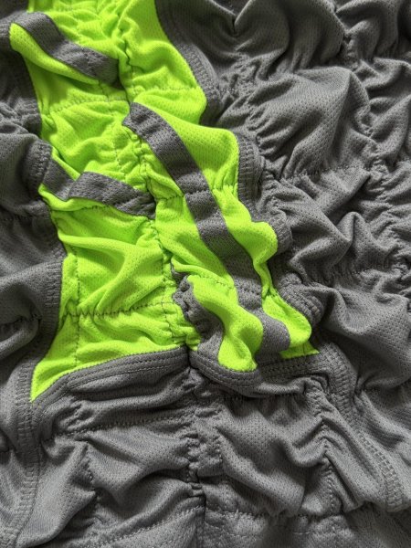 画像4: CELESTE BURGOYNE - THE RUCHED SPORTS TEE バブルスポーツTシャツ - GREY (4)