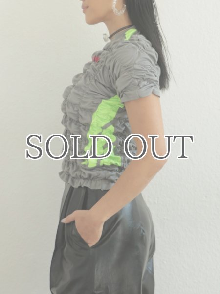 画像8: ［CELESTE BURGOYNE］THE RUCHED SPORTS TEE - GREY (8)
