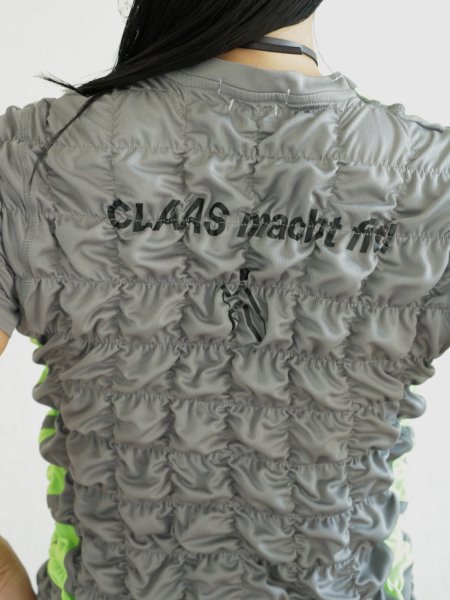 画像9: CELESTE BURGOYNE - THE RUCHED SPORTS TEE バブルスポーツTシャツ - GREY (9)