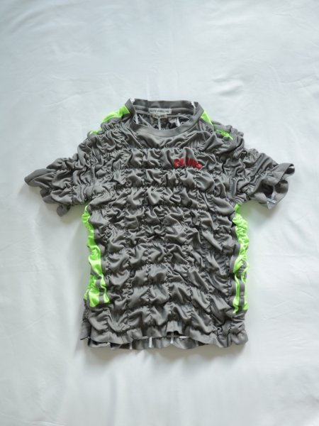 画像1: CELESTE BURGOYNE - THE RUCHED SPORTS TEE バブルスポーツTシャツ - GREY (1)
