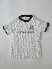 画像1: CELESTE BURGOYNE - THE RUCHED SPORTS TEE バブルスポーツTシャツ - WHITE (1)
