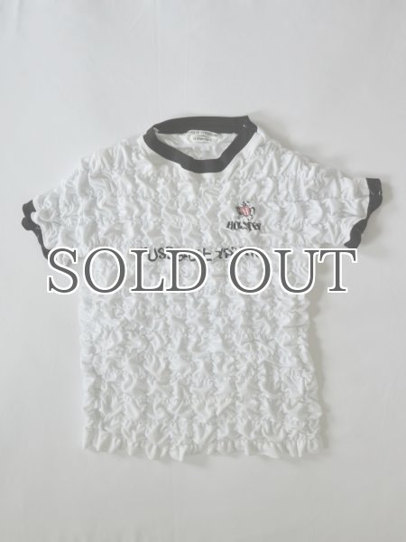 画像1: CELESTE BURGOYNE - THE RUCHED SPORTS TEE バブルスポーツTシャツ - WHITE (1)