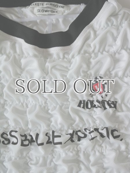 画像2: CELESTE BURGOYNE - THE RUCHED SPORTS TEE バブルスポーツTシャツ - WHITE (2)