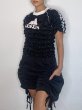 画像5: CELESTE BURGOYNE - THE RUCHED SPORTS TEE バブルスポーツTシャツ - BLACK (5)
